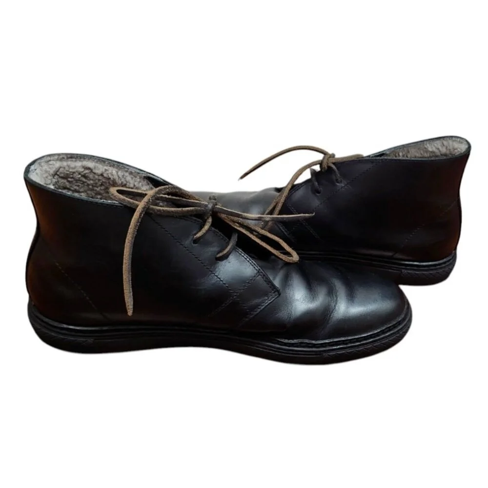 FRYE Shearling Leather Boots Black US 10 Winter Men  Shoes